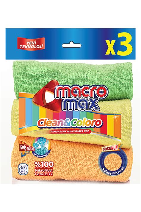 Macromax Adet Renkli Sihirli Mutfak Temizlik Bezi Mikrofiber Bez