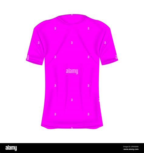 T Shirt Mockup In Pink Colors Mockup Of Realistic Shirt With Short