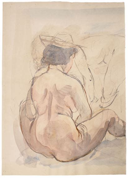 George Grosz Female Nude With Summer Hat Cape Cod 1939 MutualArt