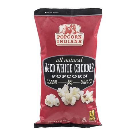 Popcorn Indiana All Natural Popcorn Aged White Cheddar 65 Oz From