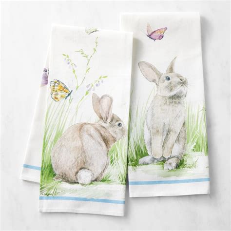 Floral Meadow Tea Towels Set Of 2 Williams Sonoma