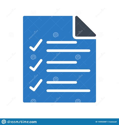 Checklist Glyphs Double Color Icon Stock Image Cartoondealer