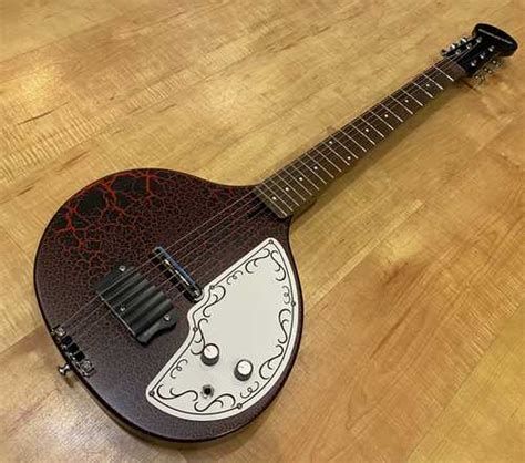 Danelectro Baby Sitar Guitar Red Crackle Guitars Hollow Body Andy