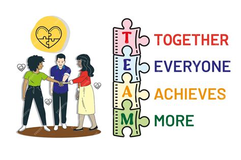 Team Together Everyone Achieves More Teamwork Leader