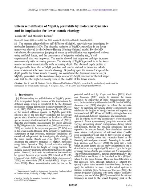 Ito And Toriumi 2010 Pdf Molecular Dynamics Viscosity