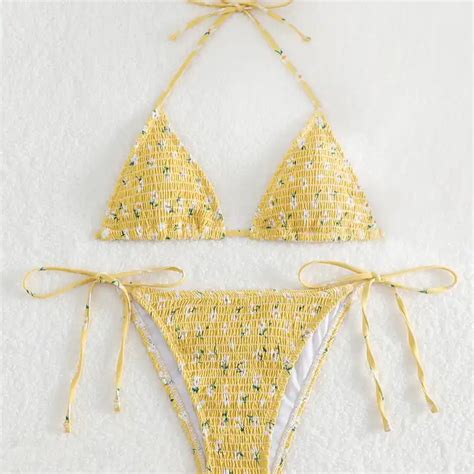 Wholesale Swimwear Printed Brazilian Extreme Micro Bikini Two Piece Girls Swimsuit Alibaba