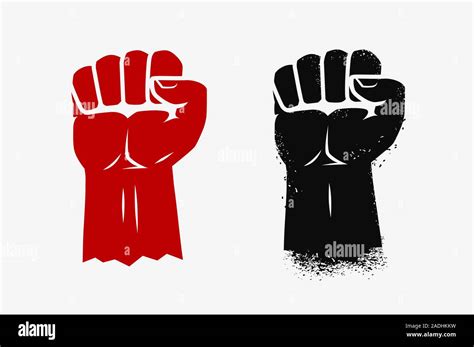 Raised Fist Black Power Stock Vector Images Alamy