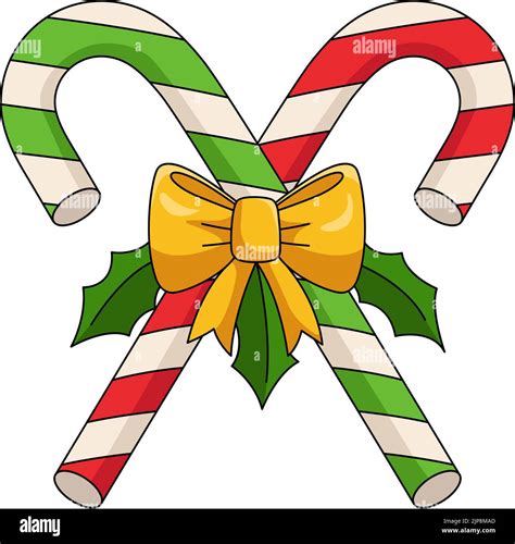 Christmas Candy Cane Cartoon Colored Clipart Stock Vector Image And Art