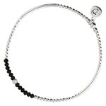 Bracelet Lastique Silver Flirting Noir Argent Doriane Bijoux