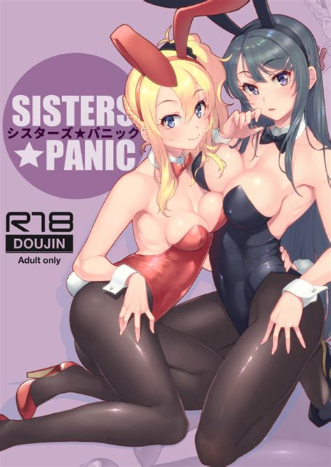 Sakurajima Mai Toyohama Nodoka Seishun Buta Yarou 2girls Black Hair Blonde Hair Breasts