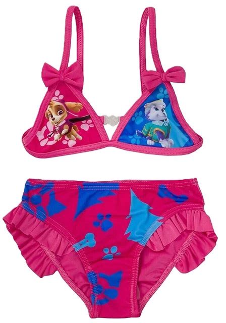 Nickelodeon Paw Patrol Design Swimming Swim Costume Bikini Skye Everest Bow Picclick Uk