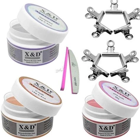 Kit Gel X D Unhas Presilhas Cores Pink Nude Nude Pink Unha Shopee Brasil
