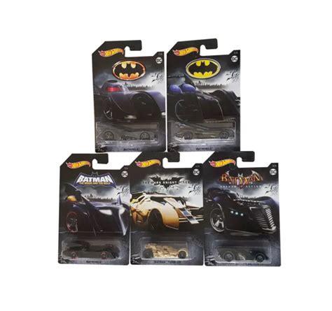 MATTEL FKF36 HOT Wheels Batman Batmobil Set 5 Modellautos Dark Knight Rises Neu EUR 36 01