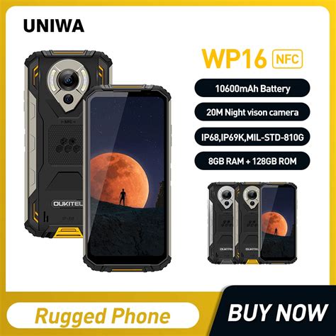 Oukitel WP16 NFC Rugged Smartphone 6.4" 8GB + 128GB 10600mAh Octa Core ...