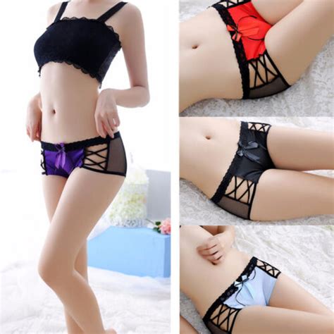 2x Mesh Briefs Hollow Out Knickers Panty Lingerie Sheer Underwear Sexy Soft Cosy EBay