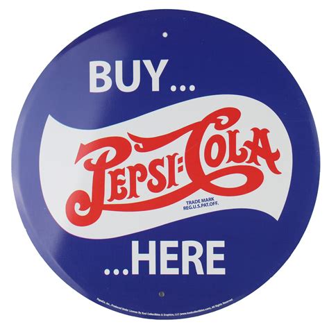 Vintage Metal Sign - Buy... Pepsi-Cola ...Here