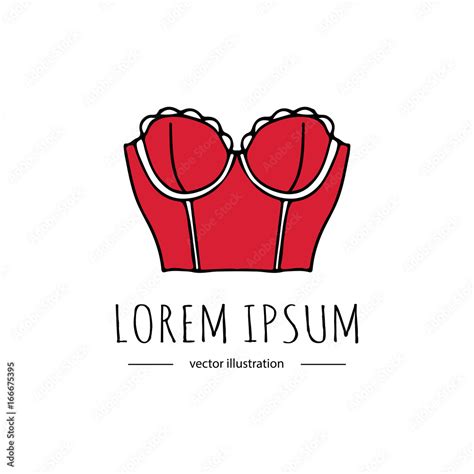 Hand Drawn Doodle Lingerie Icon Fashion Feminine Vector Illustration Sexy Lacy Woman Underwear