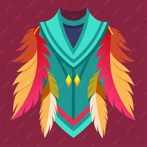 Feathers Adorn A Fashionable Cartoon Vector Premium Ai Generated Vector