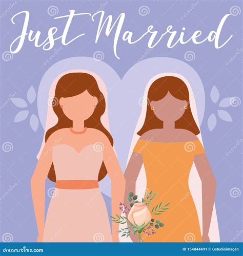 Lesbian Wedding Couple Vector Design Stock Illustration Illustration Of Heart Avatar 154844491
