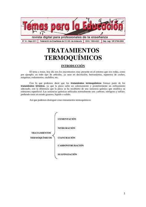 Tratamientos Termoquimicos Tratamientos Termoqu Micos Introducci N El