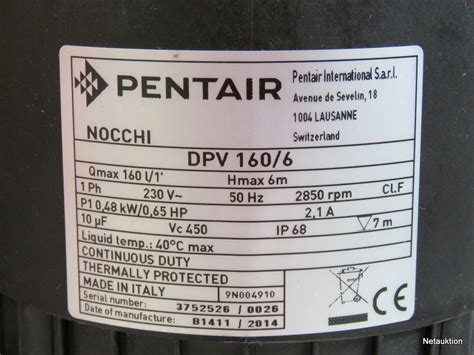 Netauktion Dränkbar Pump Pentair 7