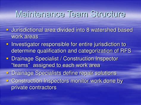 Ppt Maintenance Team Responsibilities Powerpoint Presentation Free