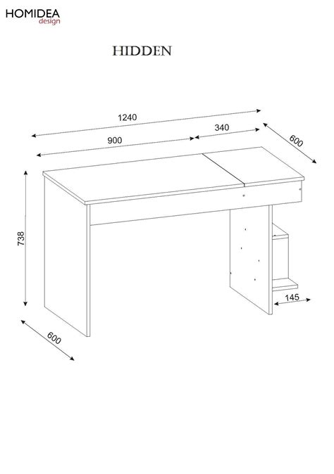 Homidea Hidden Bureau Computer Workstation Home Office Desk