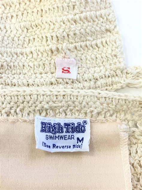 High Tide Swimwear Cotton Crochet And Shell Beaded Bikini S At Stdibs Beaded Bikinis