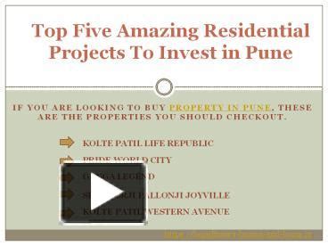 PPT Top Five Amazing Residential Projects In Pune PowerPoint