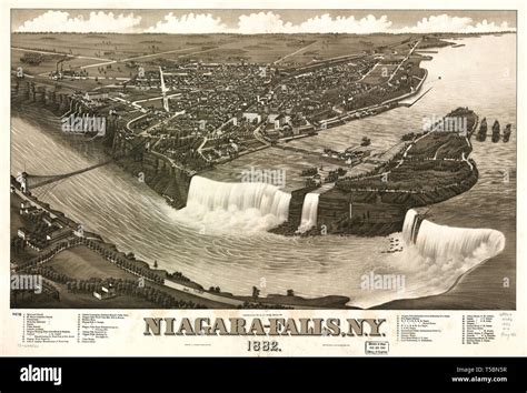 Niagara Falls Map Hi Res Stock Photography And Images Alamy
