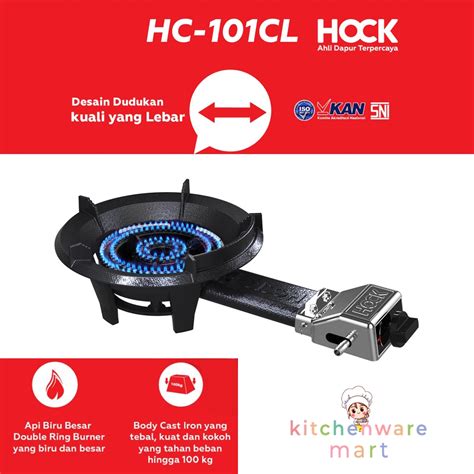 hock kompor gas  body cast iron  pressure hc cl kompor mata
