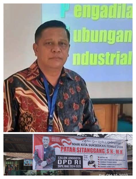 Sosok Mengenal Lebih Dekat Dengan PATAR SITANGGANG SH MH Calon DPD RI