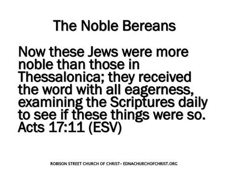 The Noble Bereans Acts 17 Ppt Download