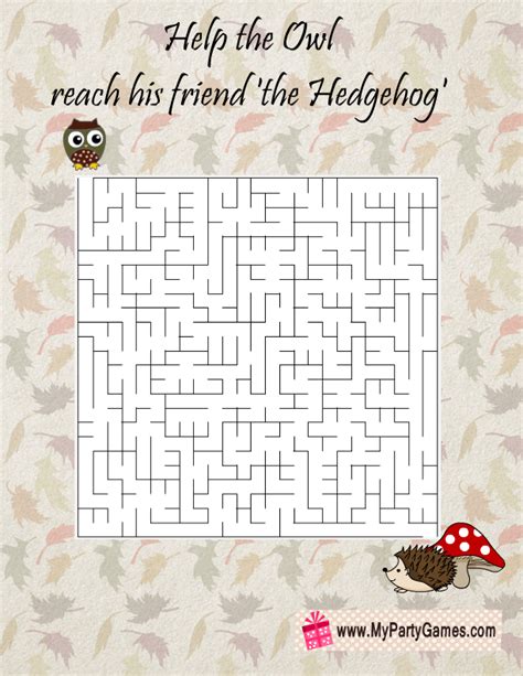 Free Printable Fall Mazes With Solutions For Kids