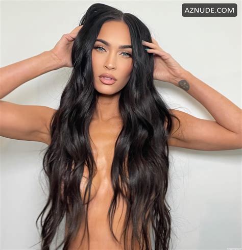 Megan Fox Sexy Poses Topless Covering Nude Tits With Hair In A New Photoshoot AZNude