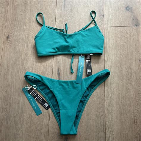 NWT Jolyn Bikini In Coast M Top Adjustable Back Depop