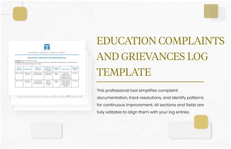 Customer Complaints Log Template | Template.net