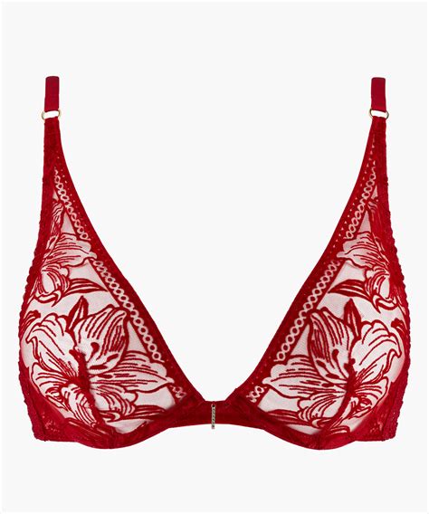 Coeur à Corps Soutien gorge Triangle Avec Armatures Rouge Rebelle Aubade Lingerie Sexy