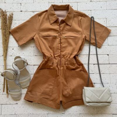 MACAQUINHO COTTON GOLINHA E ELÁSTICO NA CINTURA LUXO NUDE Dondoca Moda Feminina