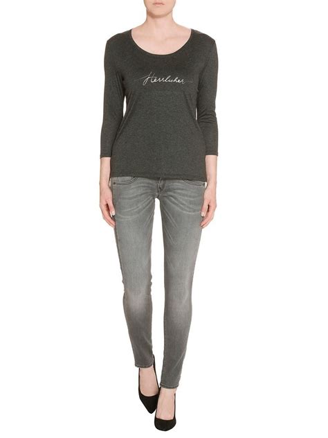 Herrlicher Gila Slim Denim Black Stretch - dark ash L30 - 24 ...