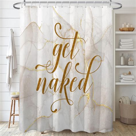 Gold Marble Shower Curtain Get Naked Shower Curtains For Bathroom Modern Luxury Abstract Fabric