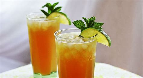 Sparkling Mint Lime Iced Tea Recipe Iced Tea Recipes Lime Iced Tea