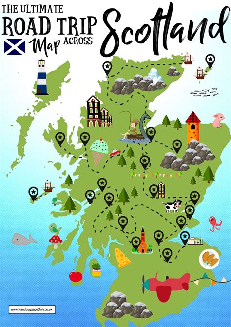 The Ultimate Map Of Things To See When Visiting Scotland - Hand Luggage ...
