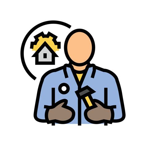 Apartment Maintenance Technician Repair Worker Color Icon Vector