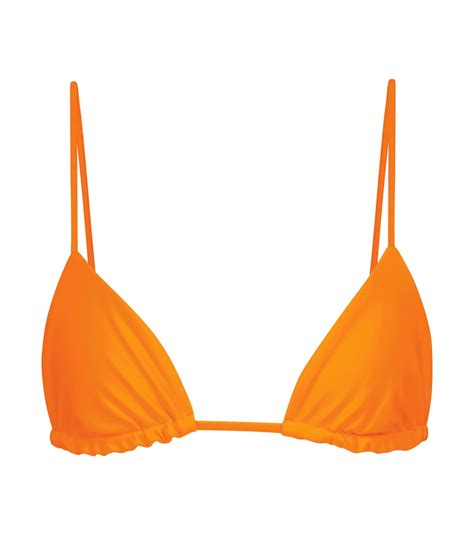 Via Triangle Bikini Top In Orange Jade Swim Mytheresa