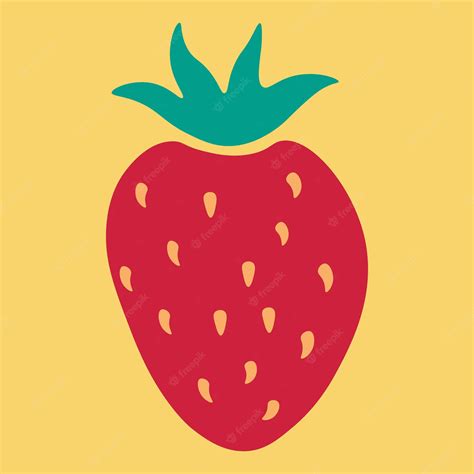 Красная клубника, изолированные на фоне. | Премиум векторы