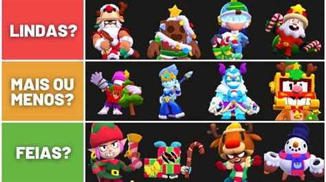 Ranqueando Todas Skins De Natal Do Brawl Stars Tier List Youtube