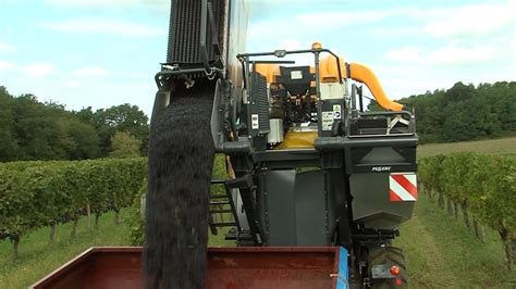 Machine à vendanger // Grape harvesting machine Optimum - YouTube