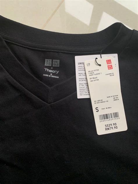 Uniqlo X Theory Black Tshirt Mens Fashion Tops And Sets Tshirts