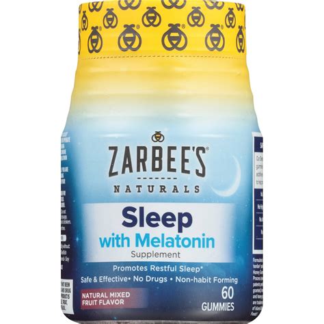 Zarbee's Naturals Zarbee's Adult Sleep Gummies with Melatonin, Natural ...